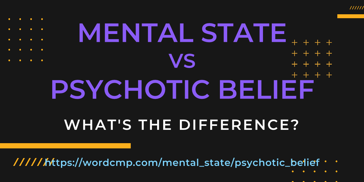 Difference between mental state and psychotic belief