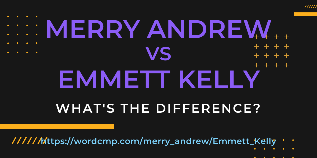 Difference between merry andrew and Emmett Kelly