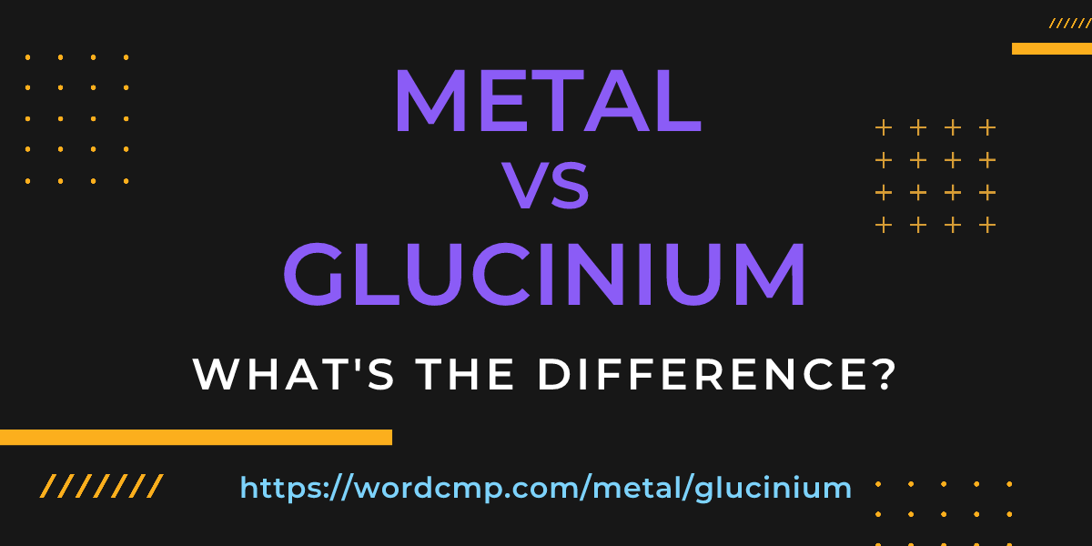 Difference between metal and glucinium
