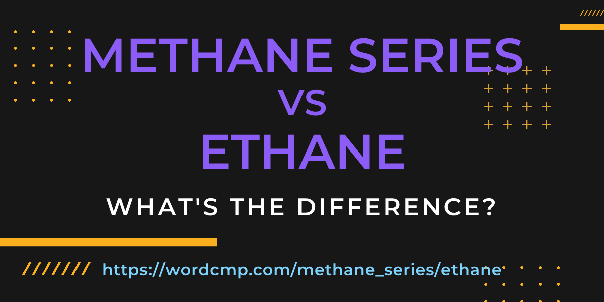 Difference between methane series and ethane