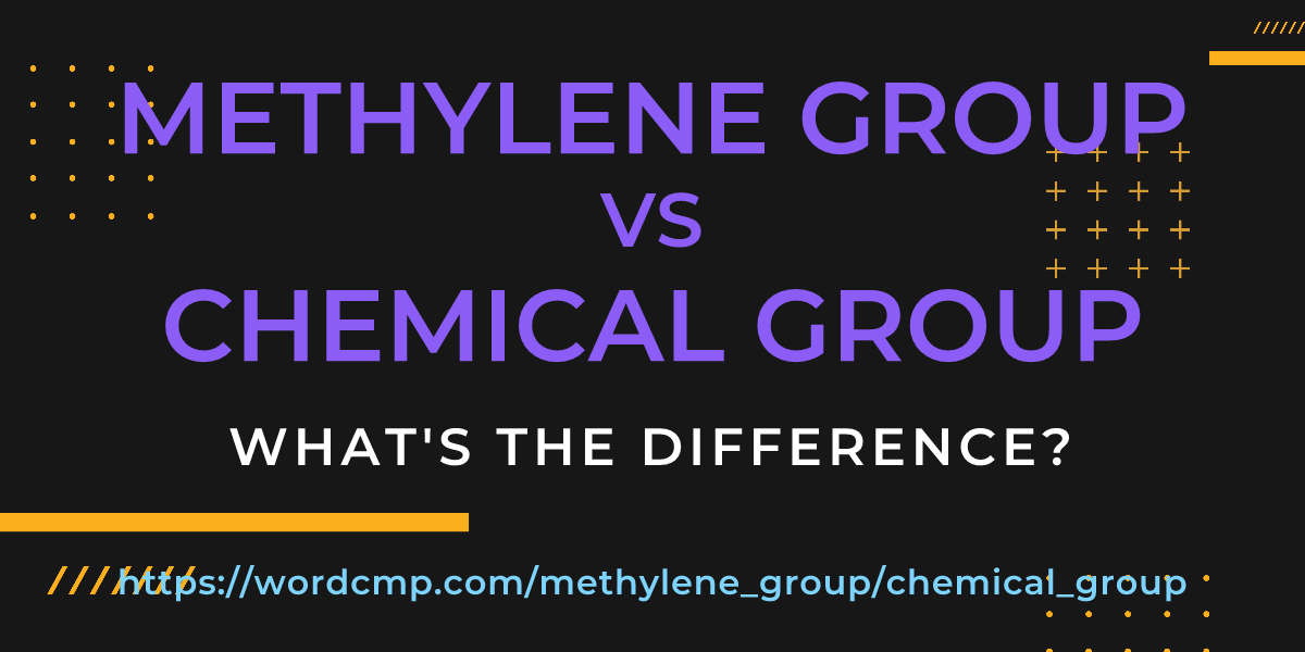 Difference between methylene group and chemical group