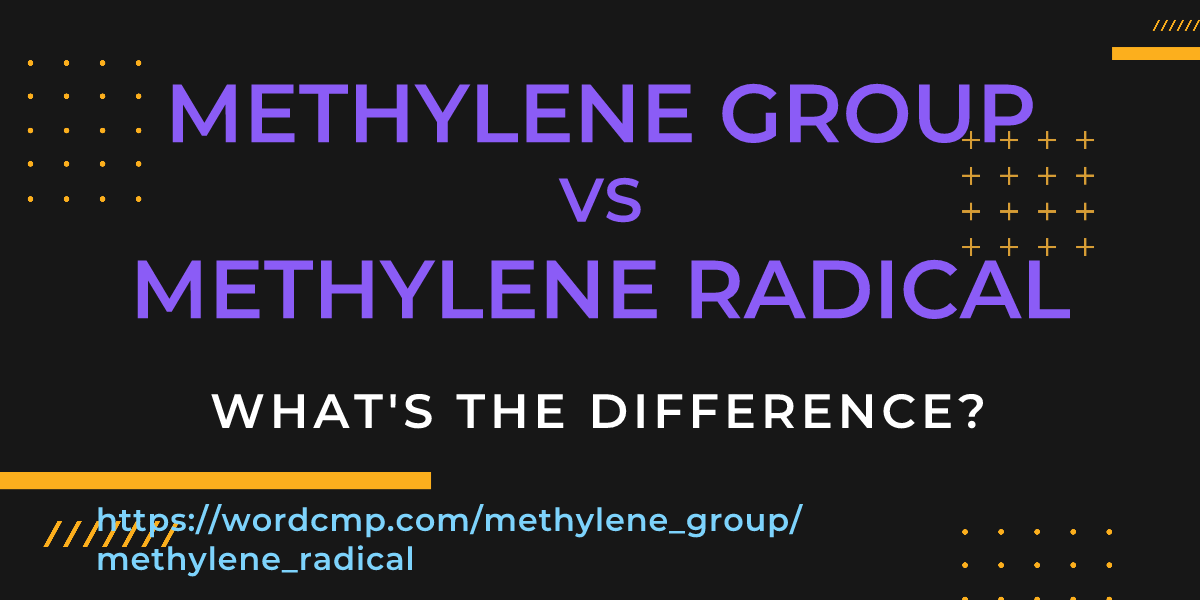 Difference between methylene group and methylene radical