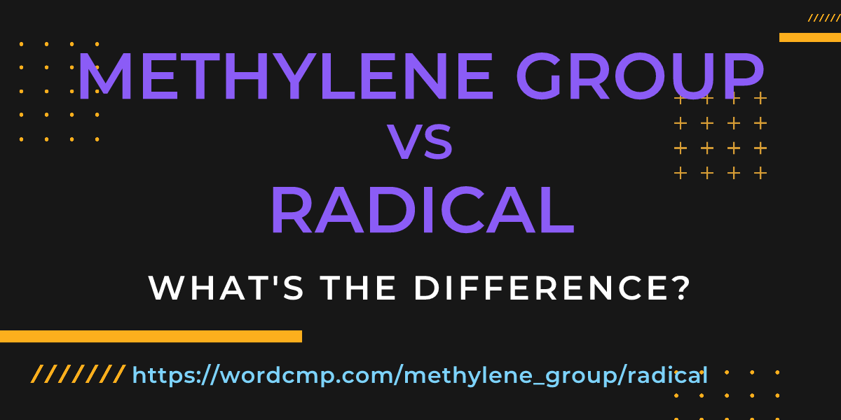 Difference between methylene group and radical