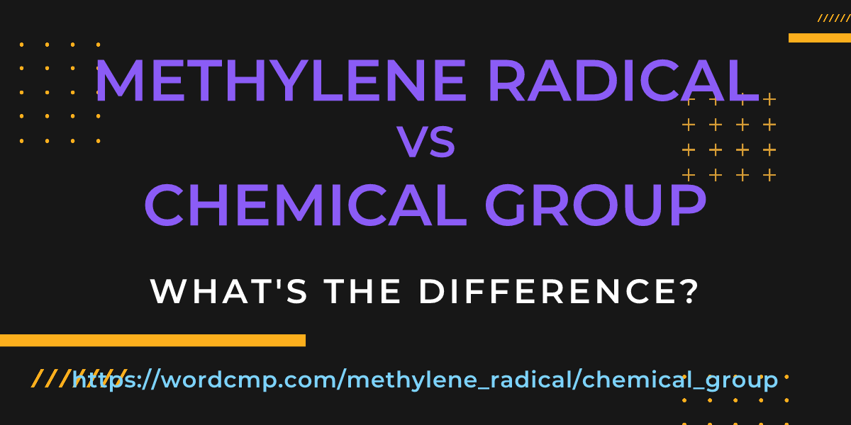 Difference between methylene radical and chemical group