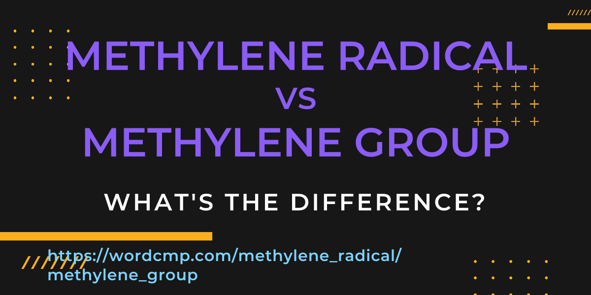 Difference between methylene radical and methylene group