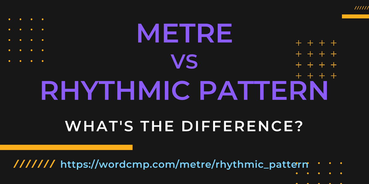 Difference between metre and rhythmic pattern