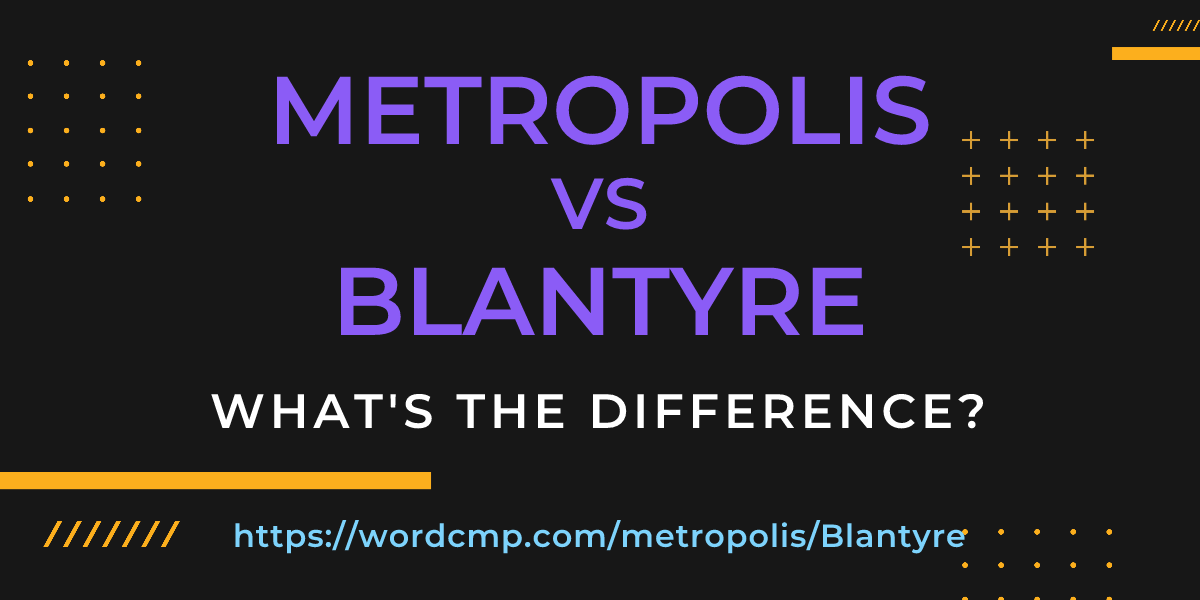 Difference between metropolis and Blantyre