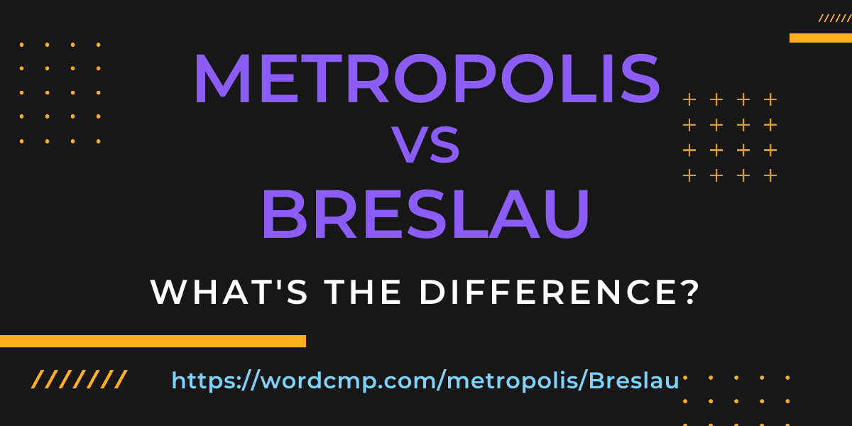 Difference between metropolis and Breslau