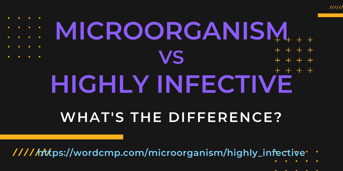 Difference between microorganism and highly infective