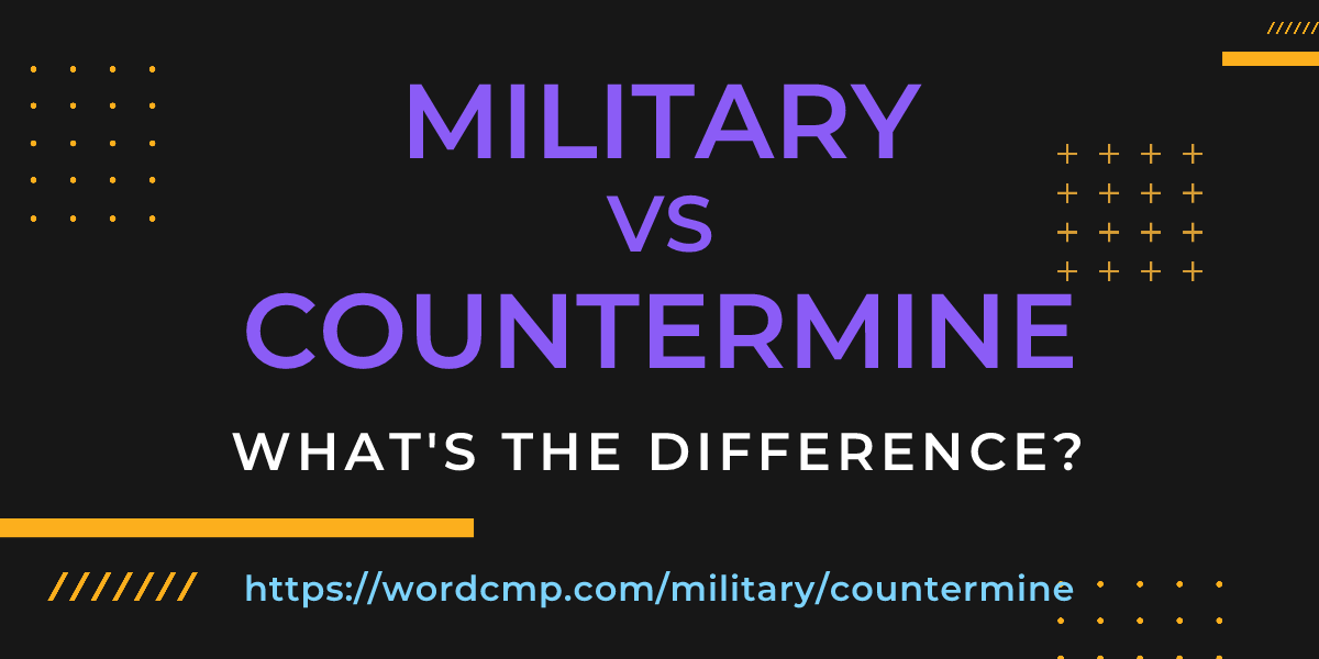 Difference between military and countermine