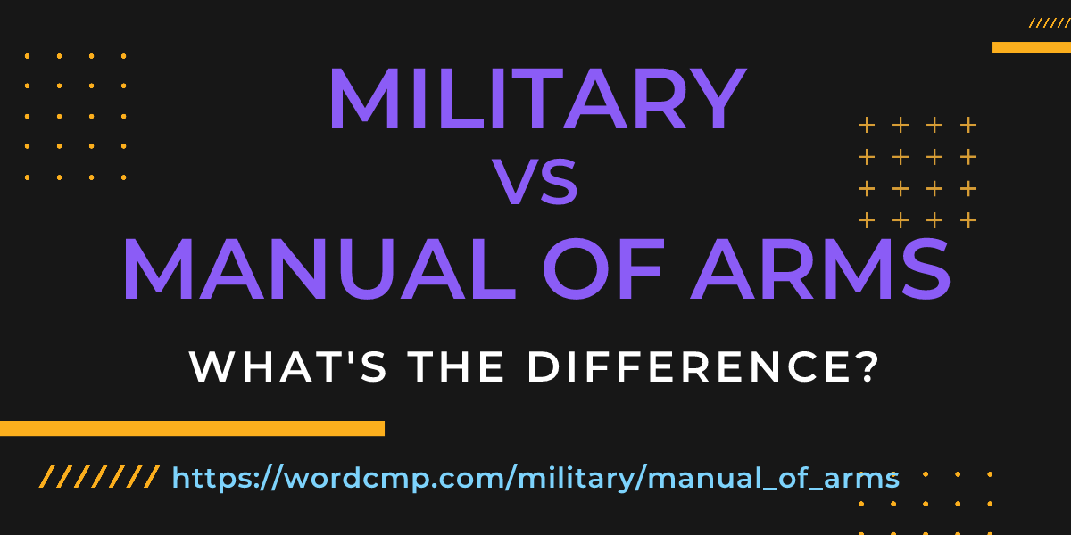 Difference between military and manual of arms