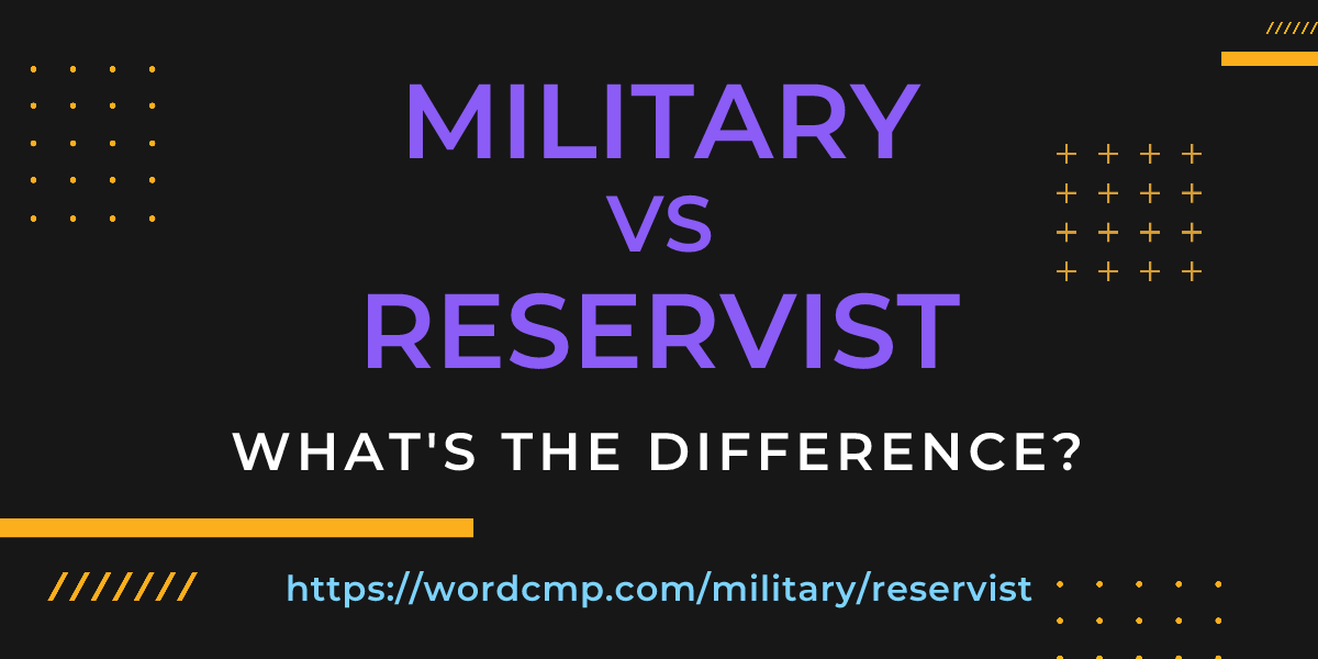 Difference between military and reservist