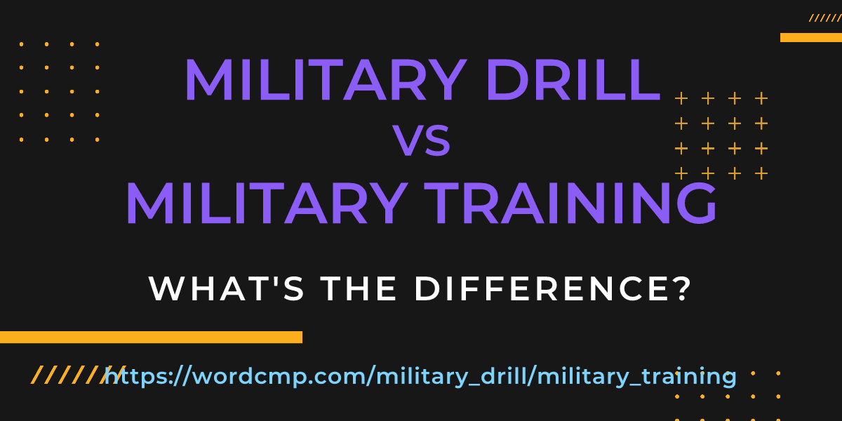 Difference between military drill and military training