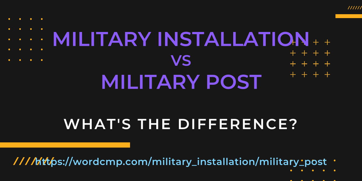 Difference between military installation and military post