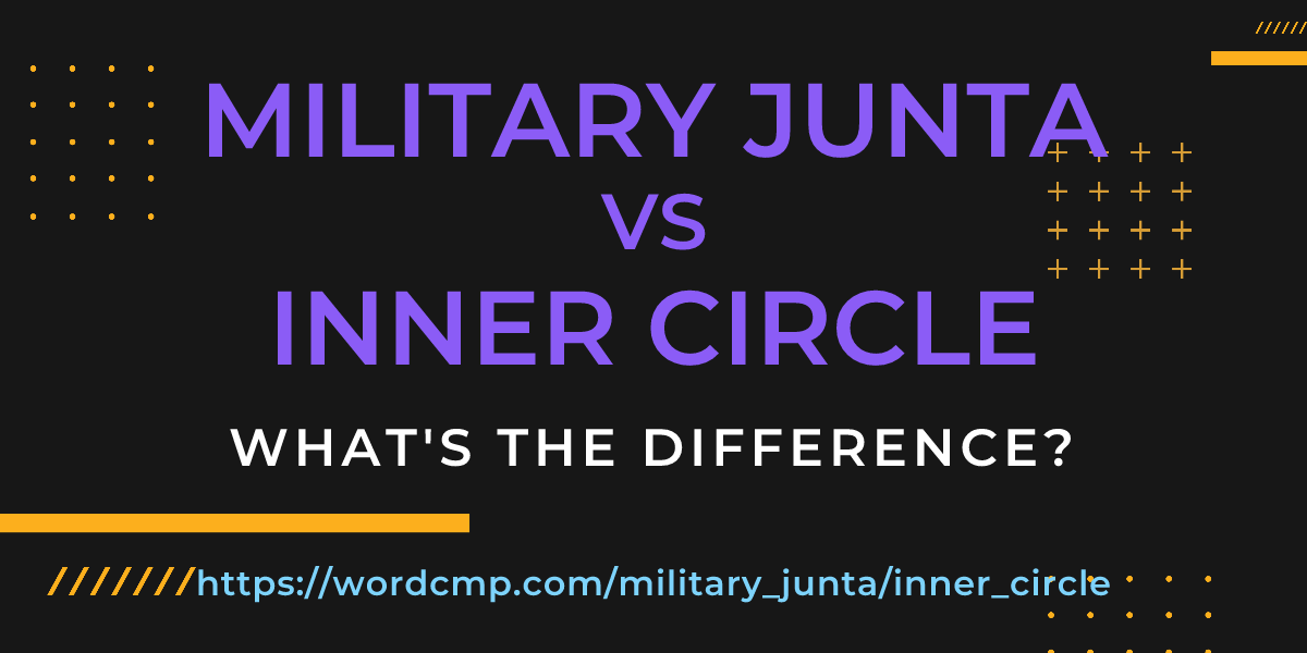 Difference between military junta and inner circle