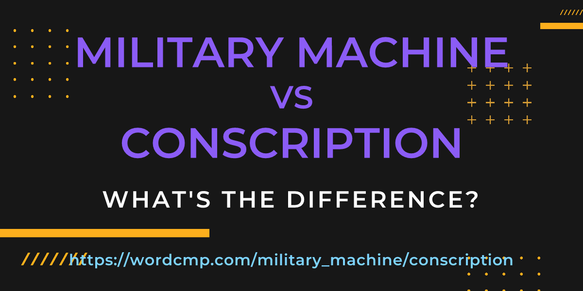 Difference between military machine and conscription