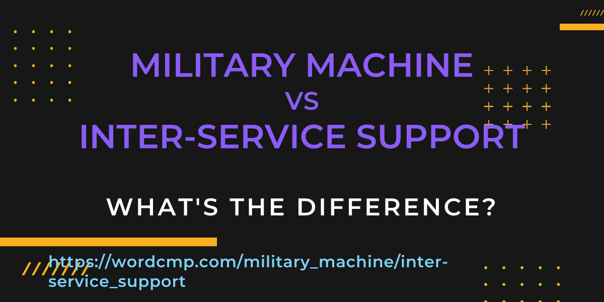 Difference between military machine and inter-service support