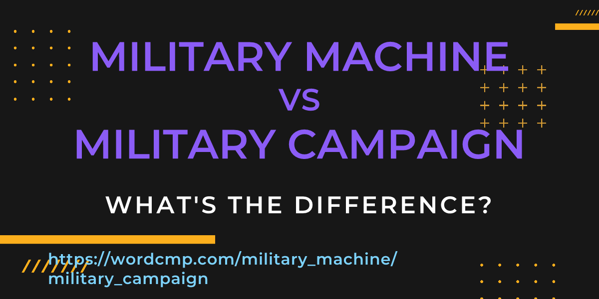 Difference between military machine and military campaign