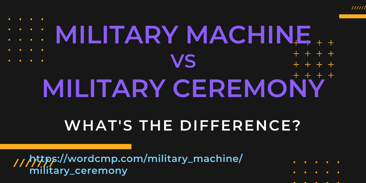 Difference between military machine and military ceremony