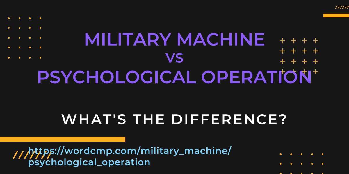 Difference between military machine and psychological operation