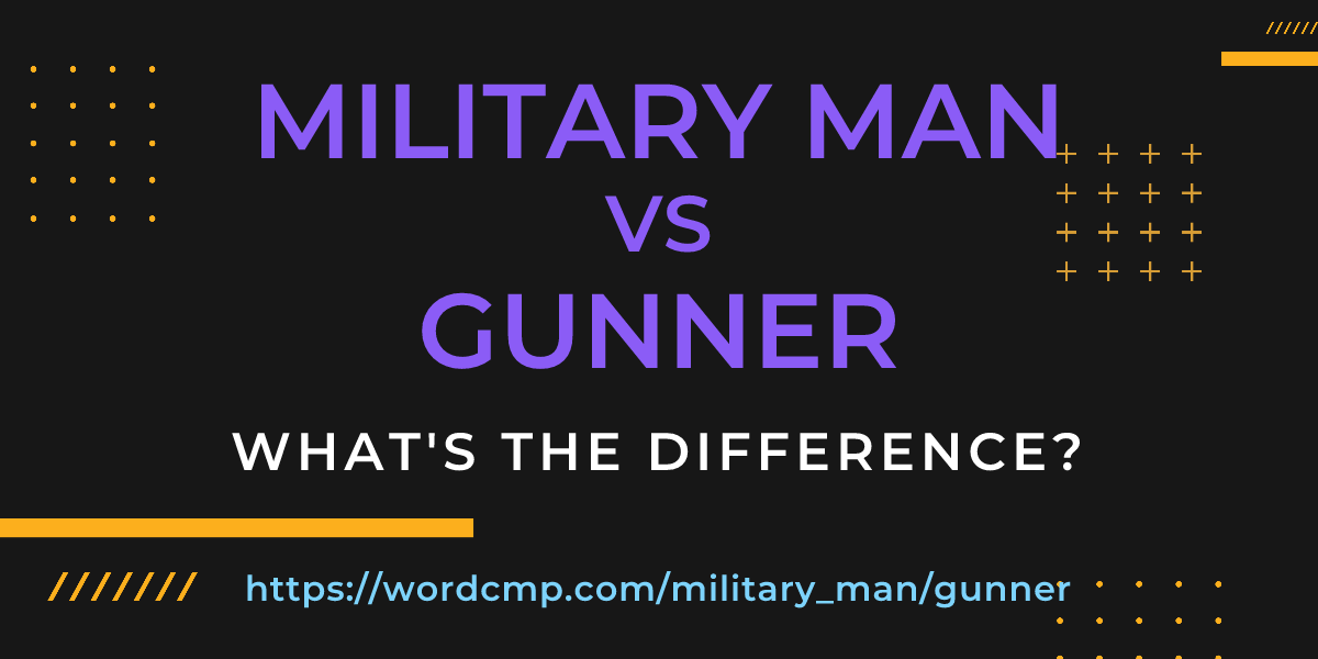 Difference between military man and gunner