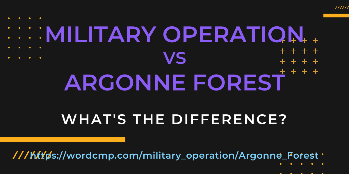 Difference between military operation and Argonne Forest