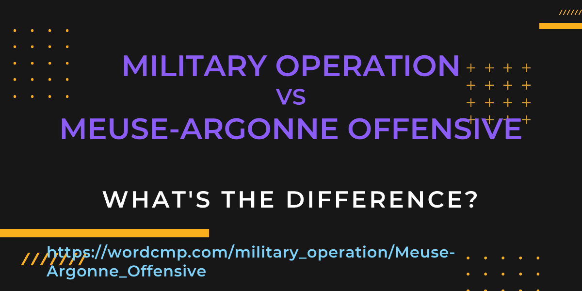 Difference between military operation and Meuse-Argonne Offensive