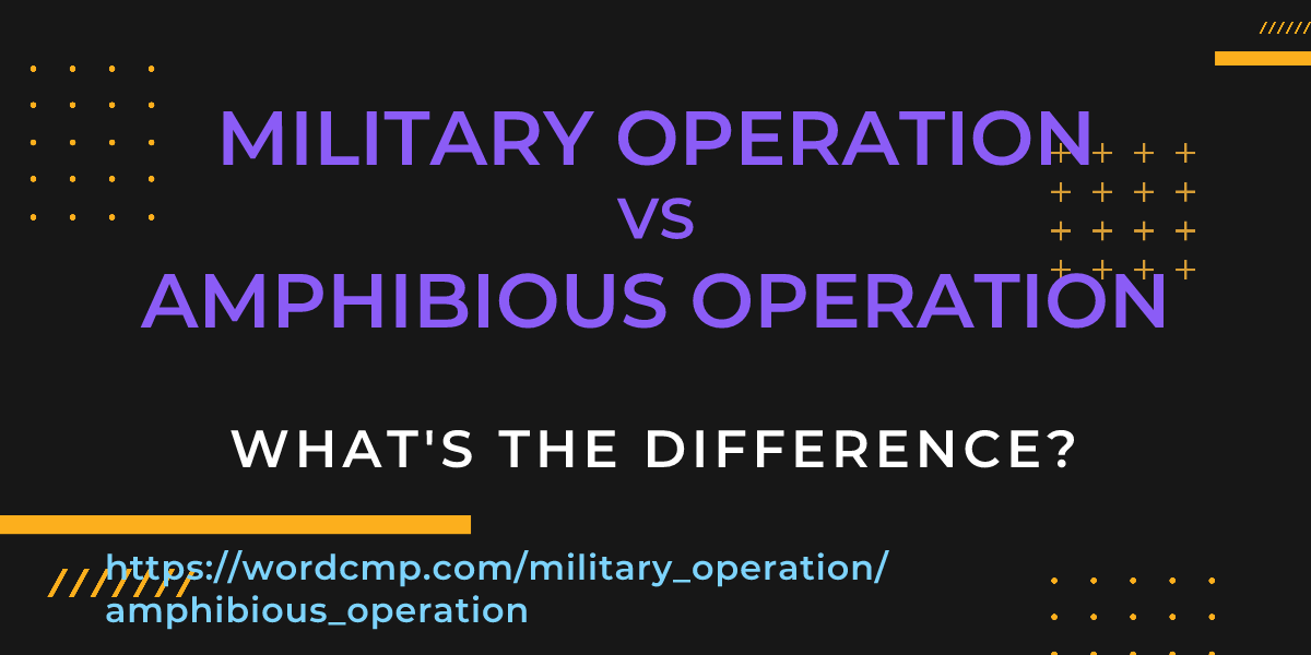 Difference between military operation and amphibious operation
