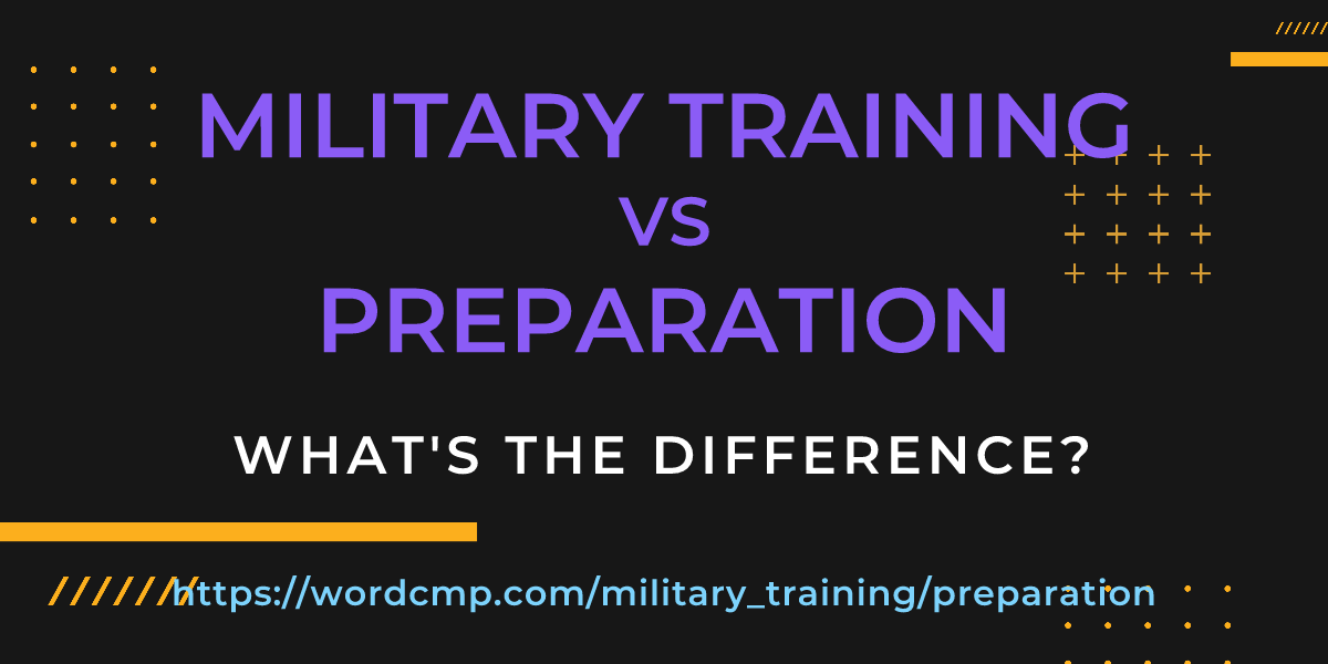 Difference between military training and preparation