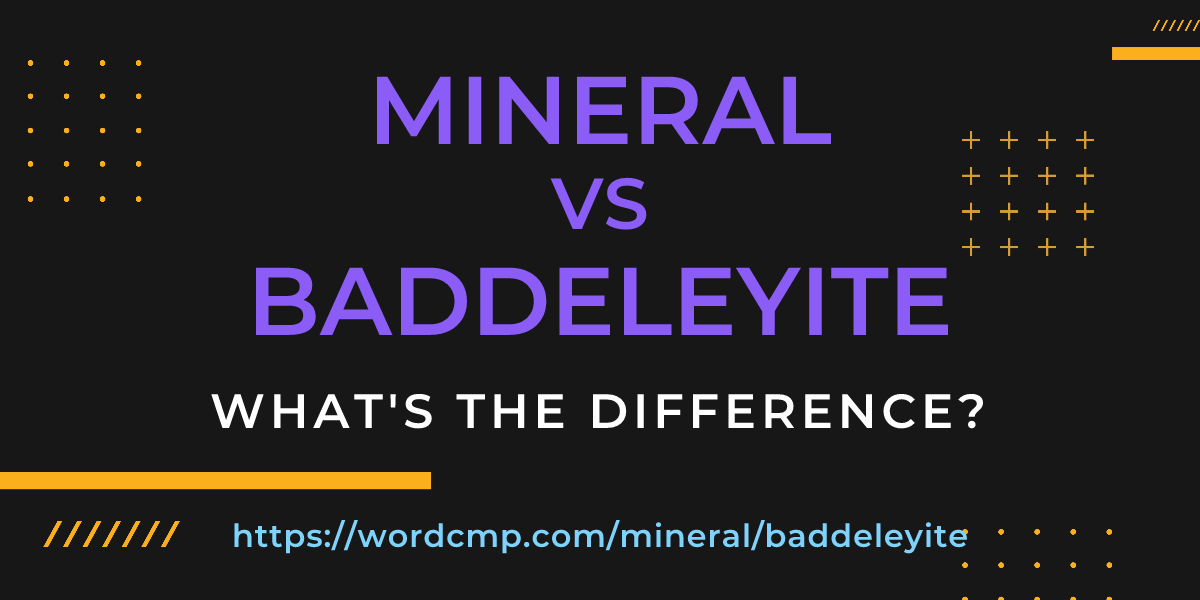 Difference between mineral and baddeleyite