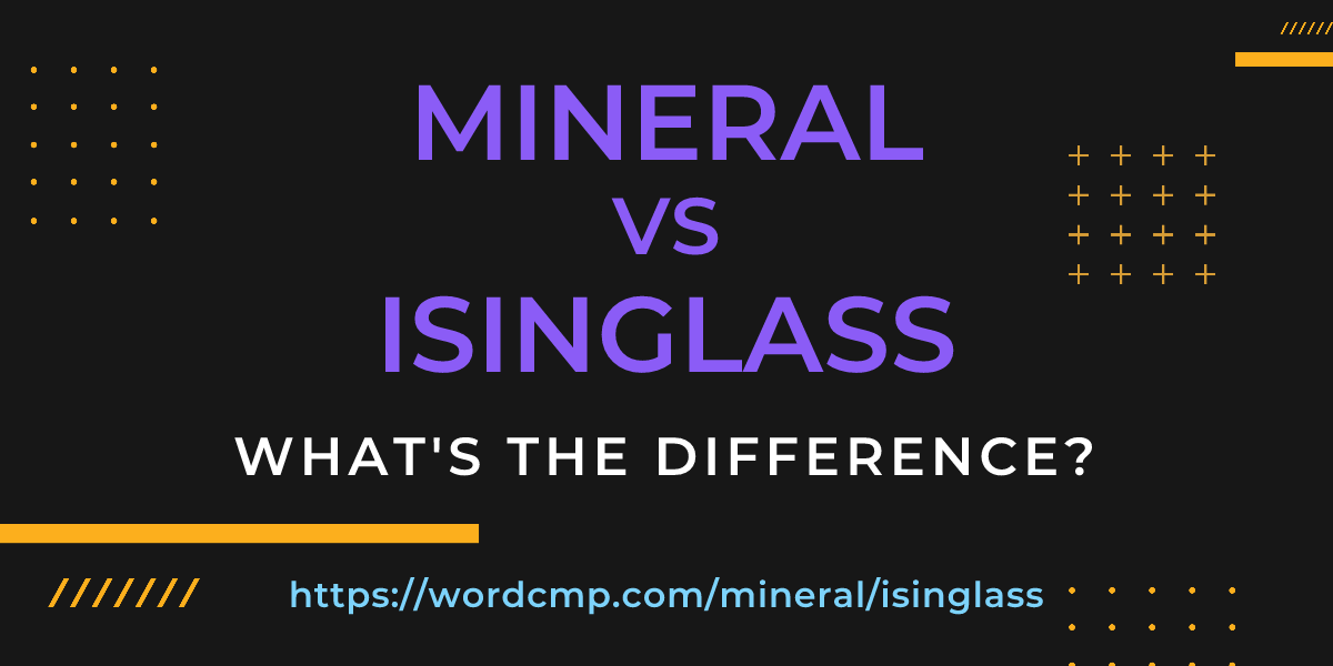 Difference between mineral and isinglass