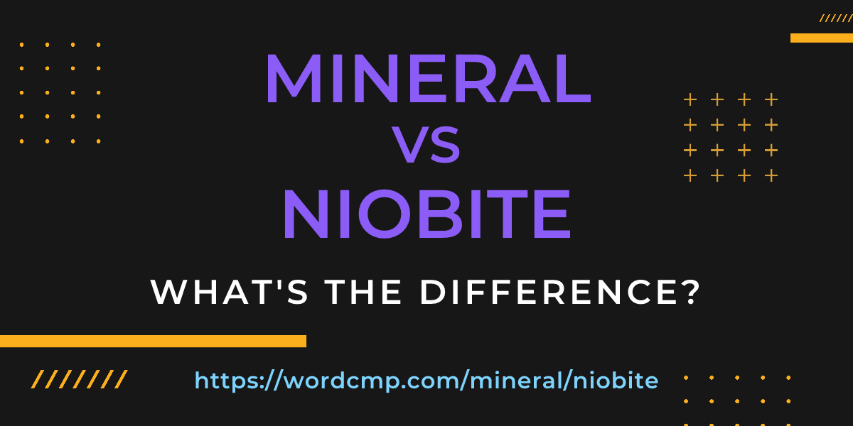 Difference between mineral and niobite