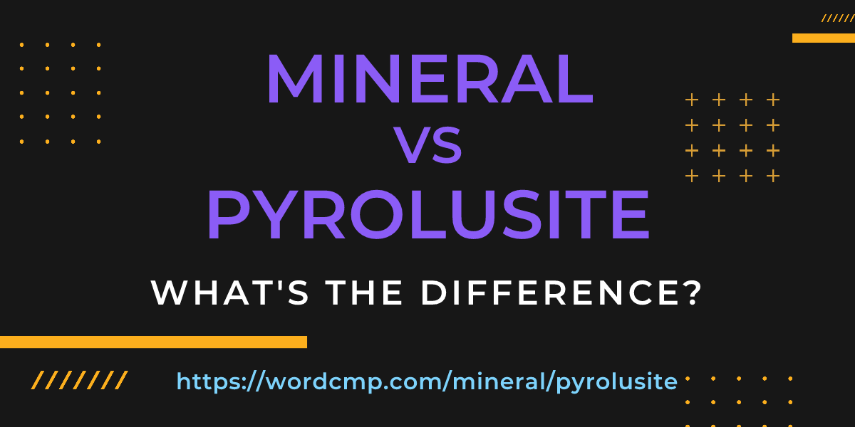 Difference between mineral and pyrolusite