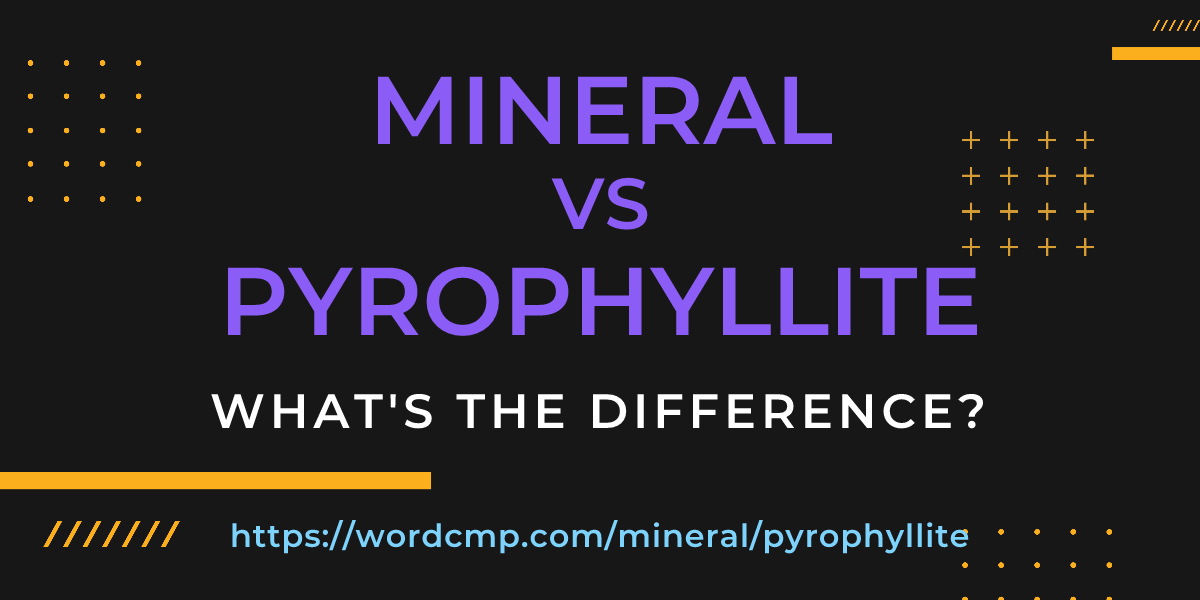 Difference between mineral and pyrophyllite