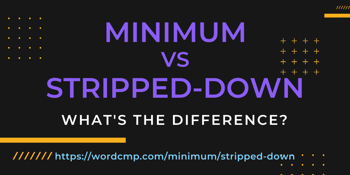 Difference between minimum and stripped-down