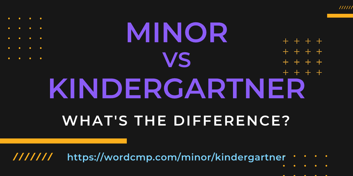 Difference between minor and kindergartner