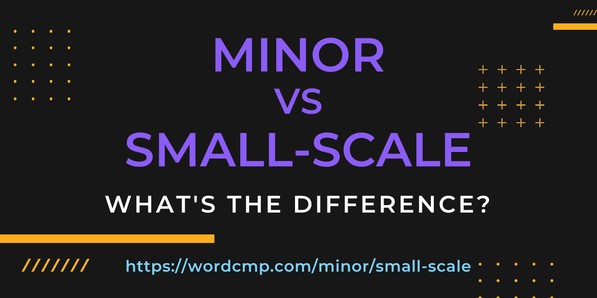Difference between minor and small-scale