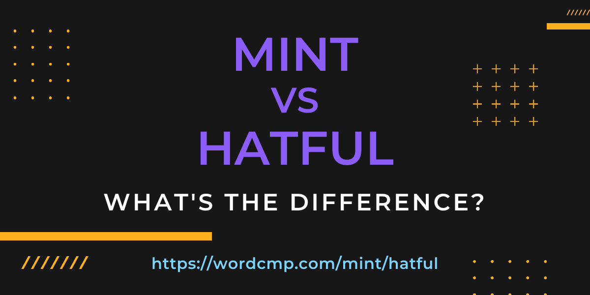 Difference between mint and hatful