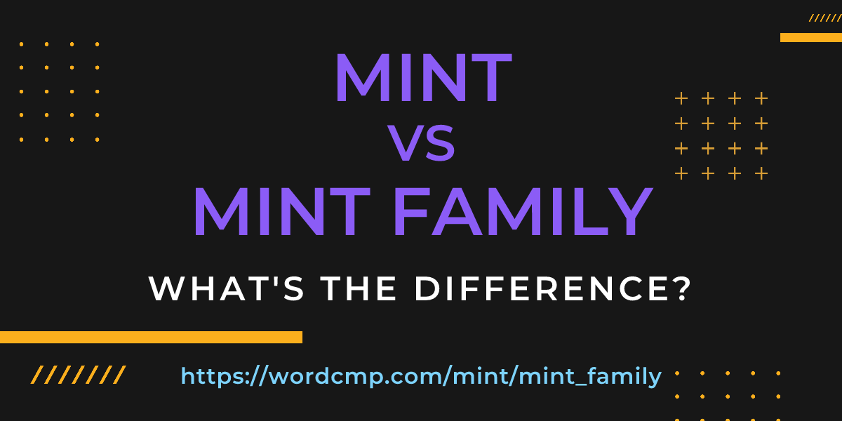 Difference between mint and mint family