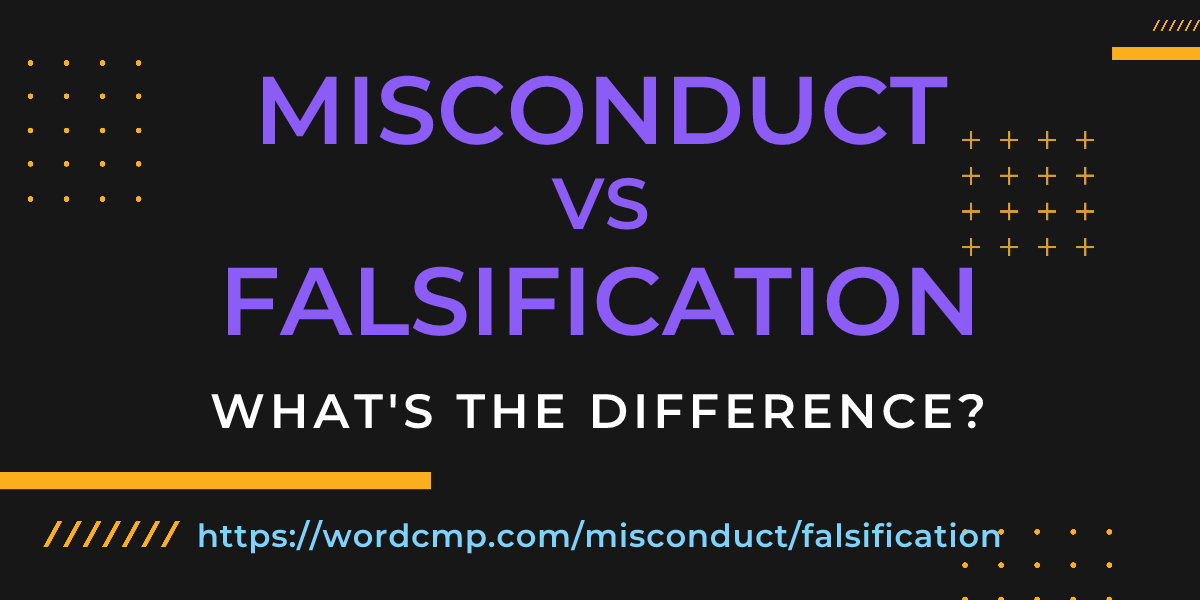 Difference between misconduct and falsification