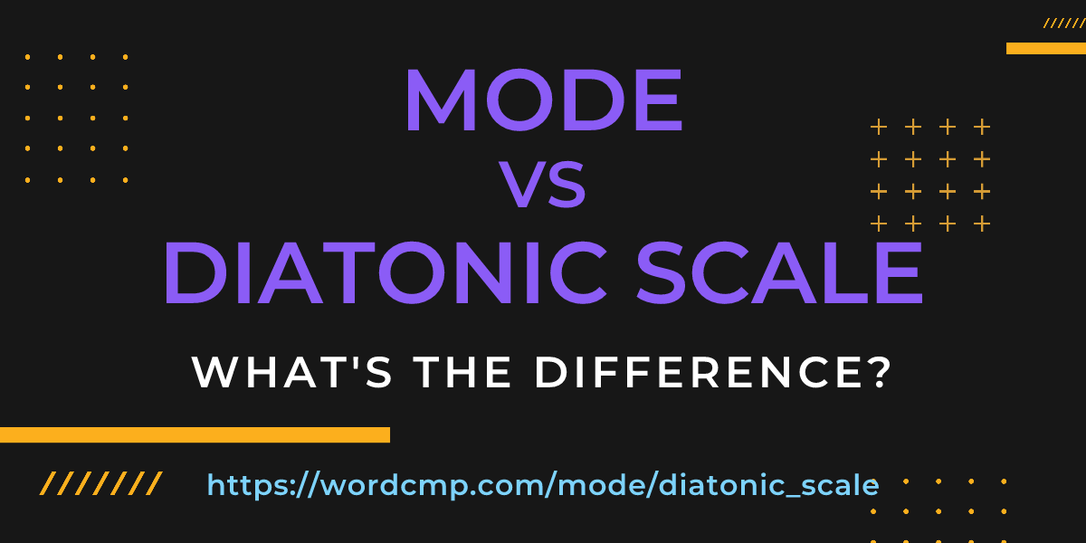 Difference between mode and diatonic scale