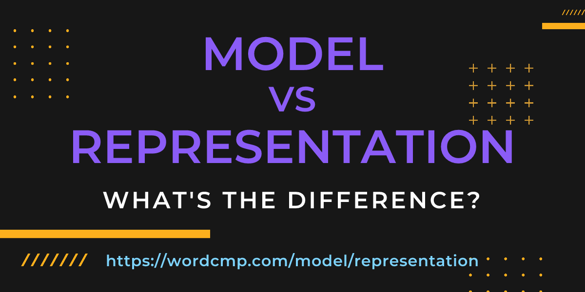 Difference between model and representation