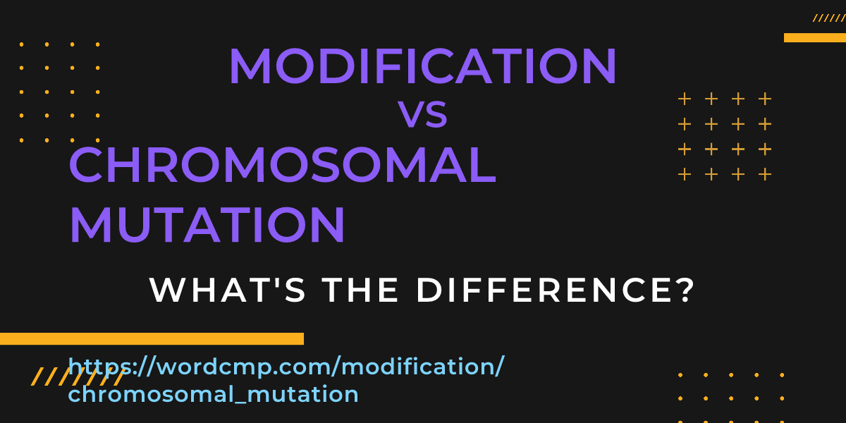 Difference between modification and chromosomal mutation