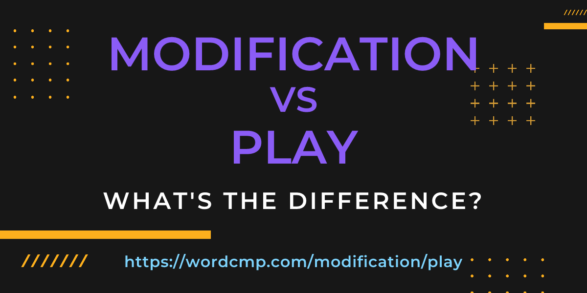 Difference between modification and play