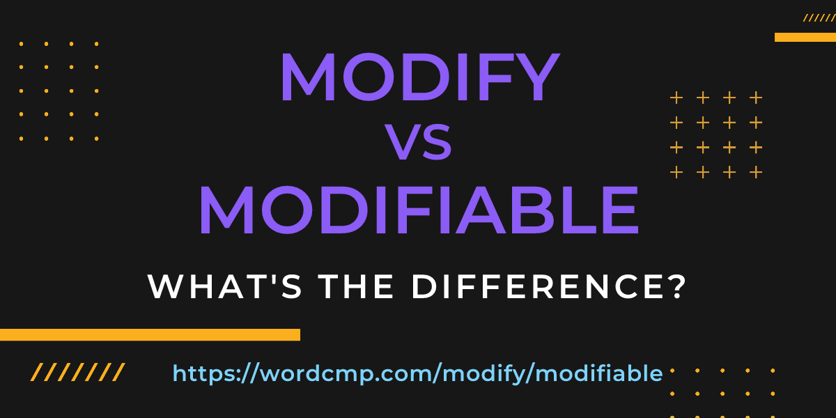 Difference between modify and modifiable