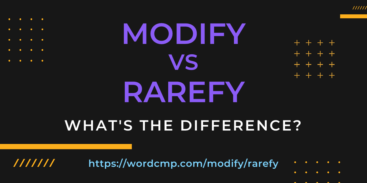 Difference between modify and rarefy