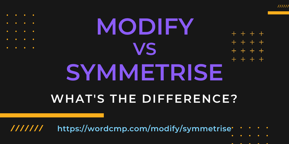 Difference between modify and symmetrise