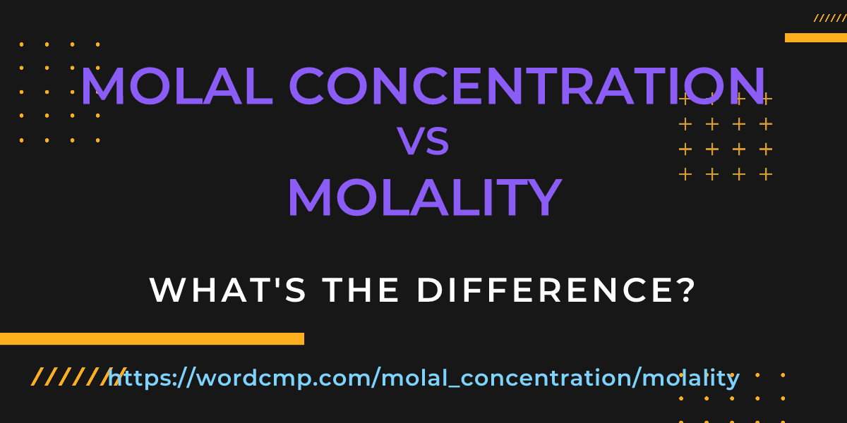 Difference between molal concentration and molality