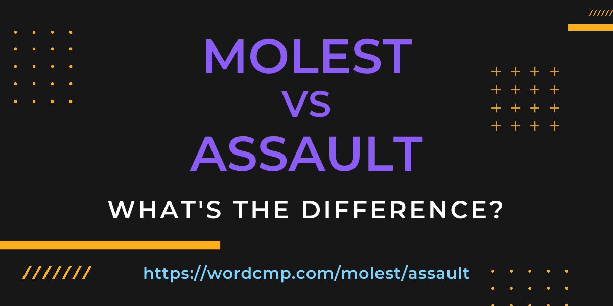Difference between molest and assault