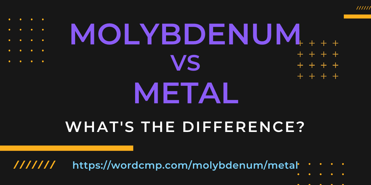 Difference between molybdenum and metal
